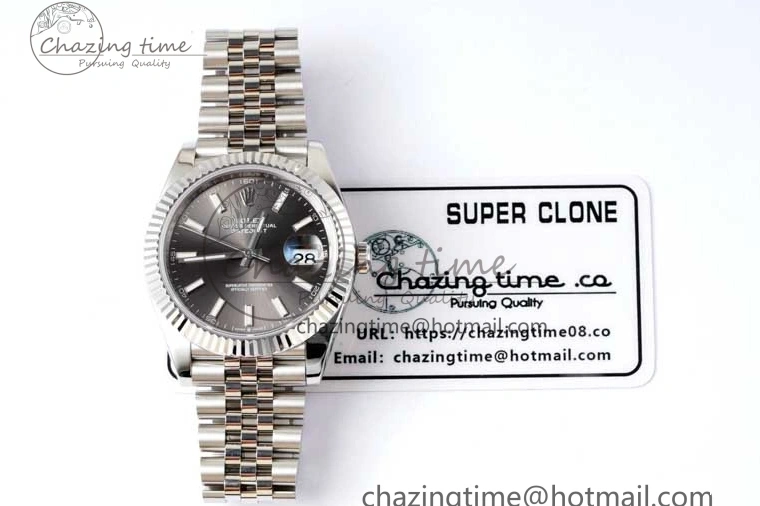 MiroTime 0314 Trendsetting DateJust 41 126334 ZF 1:1 Best Edition 904L Steel Gray Dial Stick Marker on Jubilee Bracelet A 2372